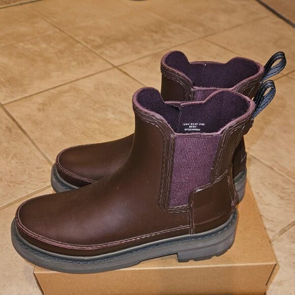 Purple Hunter Refined Stitch Waterproof Chelsea Boot Size US6 - Picture 4 of 9